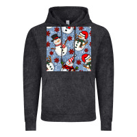 Vintage Black christmas snowman seamless pattern Vintage Hoodie - BundleAndBundleShop