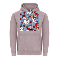 Vintage Zinc christmas snowman seamless pattern Vintage Hoodie - BundleAndBundleShop