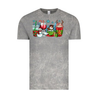Christmas Snowman Coffee Cups Vintage Tee | Teevron
