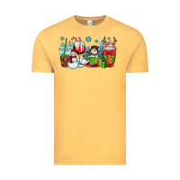 Vintage Mustard christmas snowman coffee cups Vintage Tee - OliviaCreatesArt