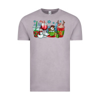 Vintage Zinc christmas snowman coffee cups Vintage Tee - OliviaCreatesArt