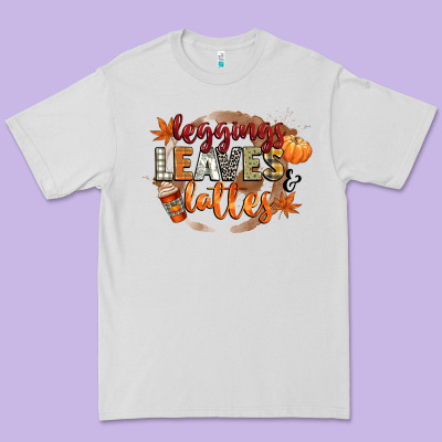 Leaves And Lattes Premium Tee Designed By Cowgirlartshop