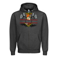 Charcoal Heather race flag and race equipment Zipper Hoodie - AdoDesignShop