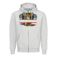 Dove Grey race flag and race equipment Zipper Hoodie - AdoDesignShop