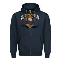 Navy race flag and race equipment Zipper Hoodie - AdoDesignShop
