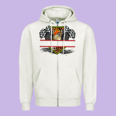 Race Flag And Race Equipment Zipper Hoodie Designed By Adodesignshop