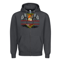 Smoke race flag and race equipment Zipper Hoodie - AdoDesignShop