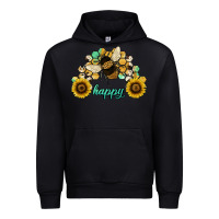 Black bee happy honey comb Urban Hoodie - JahusDesignShop