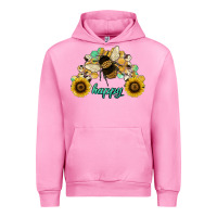 Fuchsia Pink bee happy honey comb Urban Hoodie - JahusDesignShop