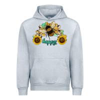 Heather Grey bee happy honey comb Urban Hoodie - JahusDesignShop