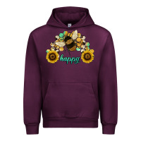 Mauve Wine bee happy honey comb Urban Hoodie - JahusDesignShop