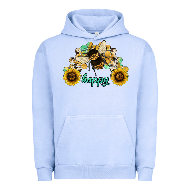 Bee Happy Honey Comb Urban Hoodie by JahusDesignShop | Teevron