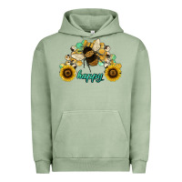Pigment Oil Green bee happy honey comb Urban Hoodie - JahusDesignShop