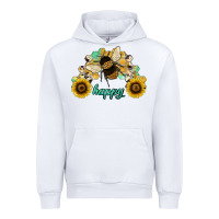 White bee happy honey comb Urban Hoodie - JahusDesignShop