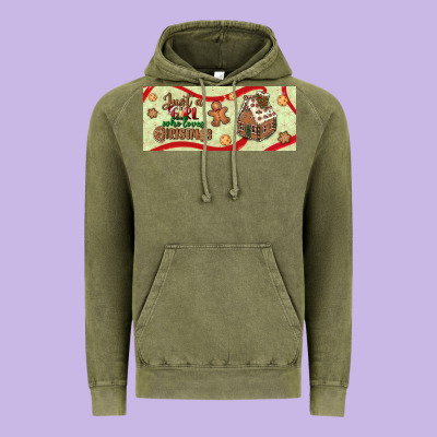 Just A Girl Who Loves Christmas Vintage Hoodie Designed By Bundleandbundleshop