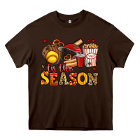 Chocolate Brown tis the season softball Heavy Core Tee - Jasminsmagicworld