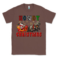 Chestnut howdy christmas with santa riding his sleighs Classic Tee - CowGirlArtShop