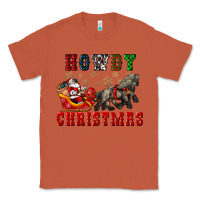 Copper howdy christmas with santa riding his sleighs Classic Tee - CowGirlArtShop