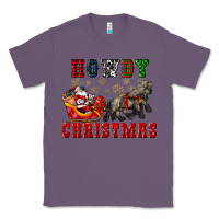 Howdy Christmas With Santa Riding His Sleighs Classic Tee | Teevron