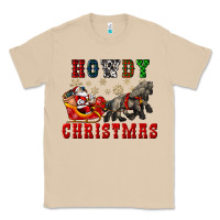 Mushroom howdy christmas with santa riding his sleighs Classic Tee - CowGirlArtShop