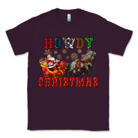 Plum howdy christmas with santa riding his sleighs Classic Tee - CowGirlArtShop