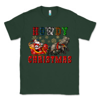 Sports Green howdy christmas with santa riding his sleighs Classic Tee - CowGirlArtShop