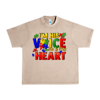 French Oak I'm his voice he is my heart Urban Heavy Tee - FaDigitalArtStudio