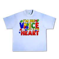 Grape Ice I'm his voice he is my heart Urban Heavy Tee - FaDigitalArtStudio
