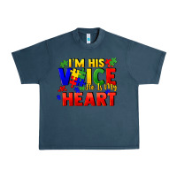 Midnight Navy I'm his voice he is my heart Urban Heavy Tee - FaDigitalArtStudio