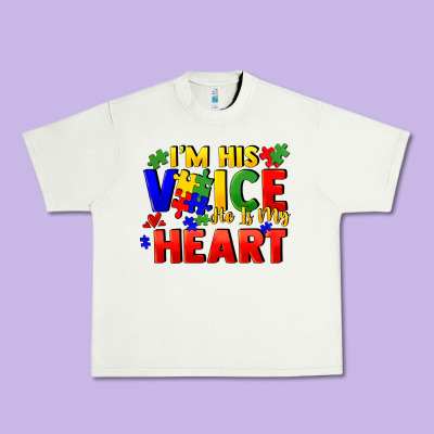 I'm His Voice He Is My Heart Urban Heavy Tee Designed By Fadigitalartstudio