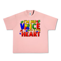 Salmon I'm his voice he is my heart Urban Heavy Tee - FaDigitalArtStudio