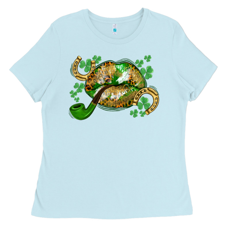 St. Patrick's Day Lips Ladies Tee by CowGirlArtShop | Teevron
