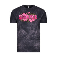 Cloud Black Survivor Breast Cancer Vintage Tee - FaDigitalArtStudio