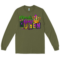 Army Green mardi gras queen Long Sleeve Tee - FaDigitalArtStudio