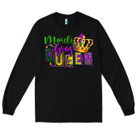 Black mardi gras queen Long Sleeve Tee - FaDigitalArtStudio