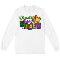 White mardi gras queen Long Sleeve Tee - FaDigitalArtStudio