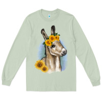 Matcha Sunflower Baby Donkey Long Sleeve Tee - RanaPortraitStore