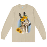 Mushroom Sunflower Baby Donkey Long Sleeve Tee - RanaPortraitStore