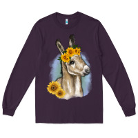 Plum Sunflower Baby Donkey Long Sleeve Tee - RanaPortraitStore