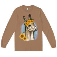 Toasted Coconut Sunflower Baby Donkey Long Sleeve Tee - RanaPortraitStore