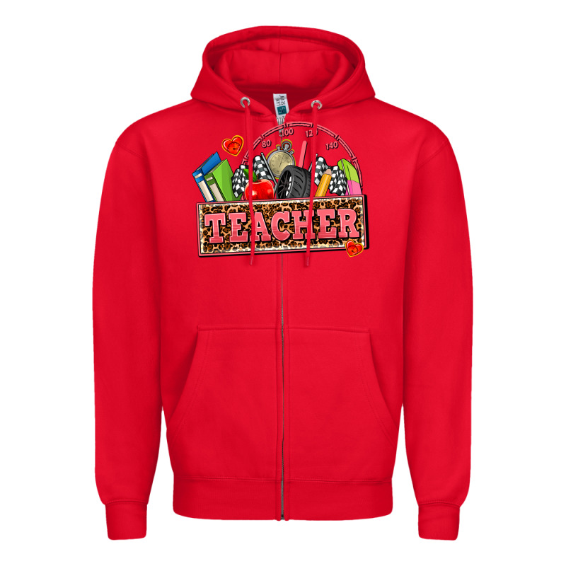 Race Teacher Zipper Hoodie by AdoDesignShop | Teevron