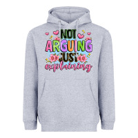 Heather Grey not arguing just explaining Heavyweight Hoodie - JahusDesignShop