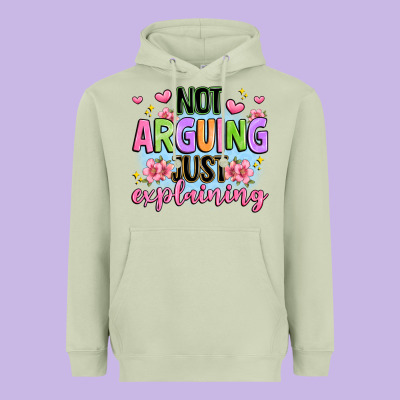 Not Arguing Just Explaining Heavyweight Hoodie Designed By Jahusdesignshop