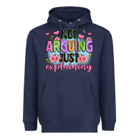 Navy not arguing just explaining Heavyweight Hoodie - JahusDesignShop