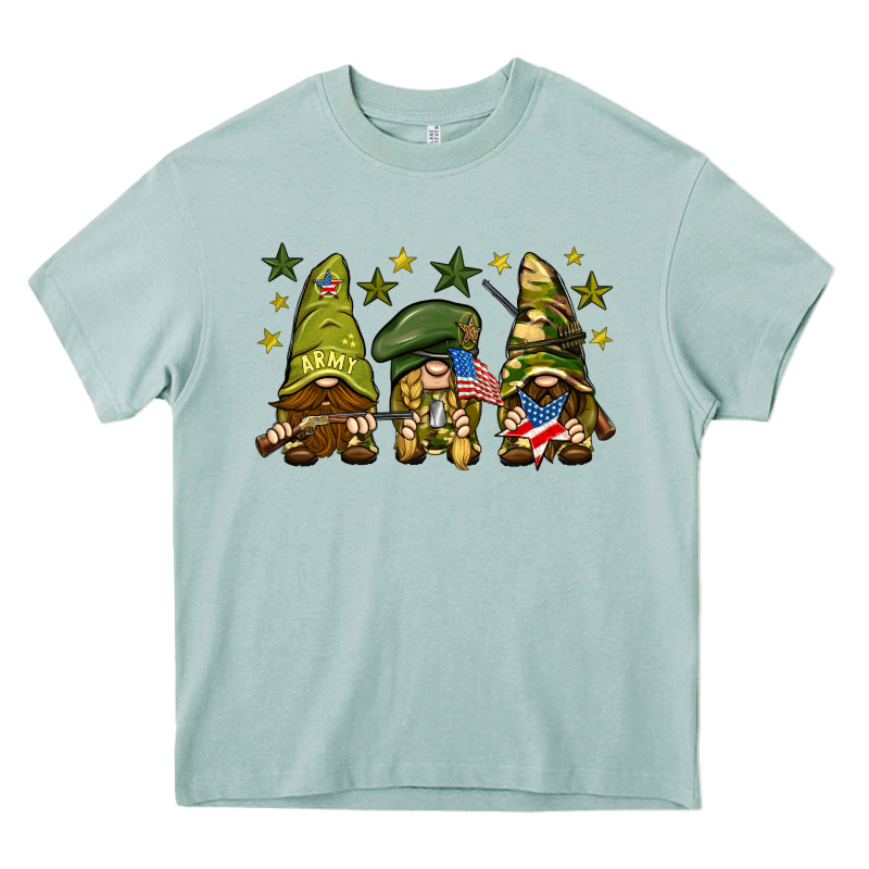 Army Gnomes 4th Of July Heavy Core Tee by HowdyJamesFarm | Teevron