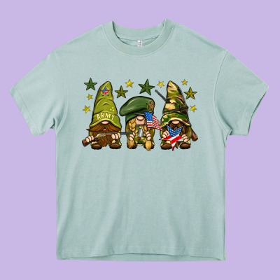 Army Gnomes 4th Of July Heavy Core Tee Designed By Howdyjamesfarm