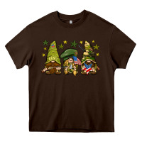 Chocolate Brown Army Gnomes 4th of july Heavy Core Tee - HowdyJamesFarm