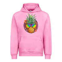 Fuchsia Pink pineapple and glasses Urban Hoodie - JahusDesignShop