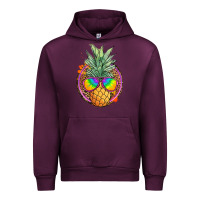 Mauve Wine pineapple and glasses Urban Hoodie - JahusDesignShop