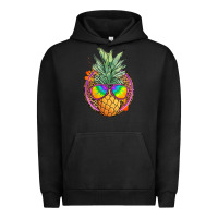 Pigment Black pineapple and glasses Urban Hoodie - JahusDesignShop